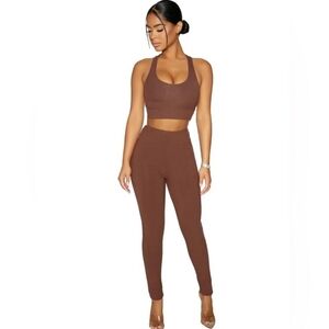 🌼🌻Naked Wardrobe Women's Snatched High Waist Legging Mauve Size M